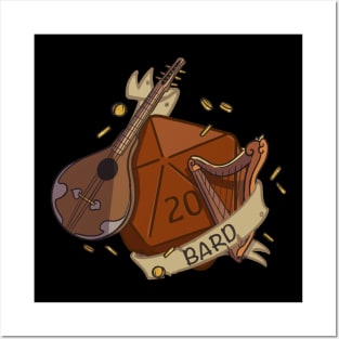 D20 Bard Fantasy Dice Posters and Art